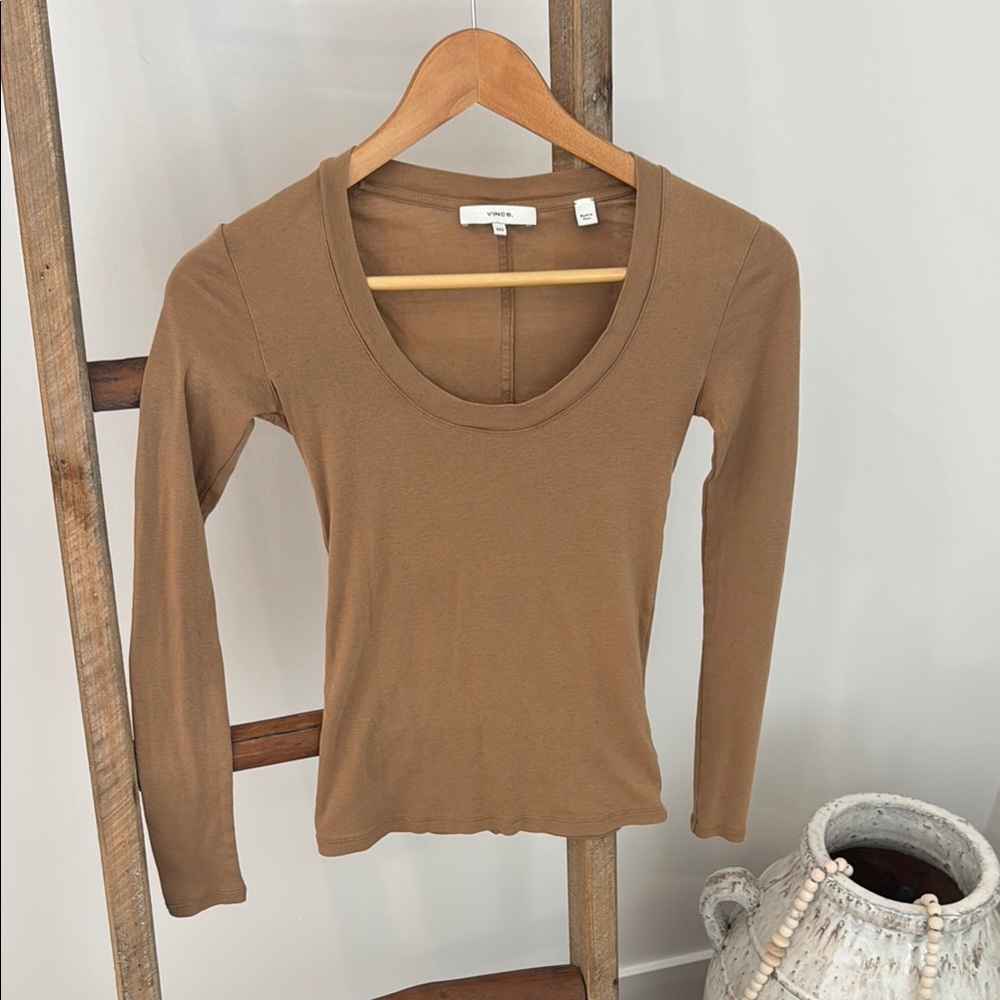 Vince Tan Long Sleeve Top
